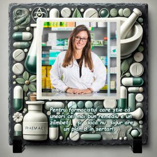 Tablou Ardezie Cadou Personalizat Farmacist