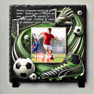 Tablou Ardezie Cadou Personalizat Fotbalist