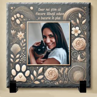 Tablou Ardezie Cadou Personalizat Pisica