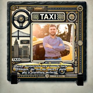 Tablou Ardezie Cadou Personalizat Taximetrist