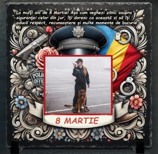 Tablou Ardezie Cadou Politista 8 Martie