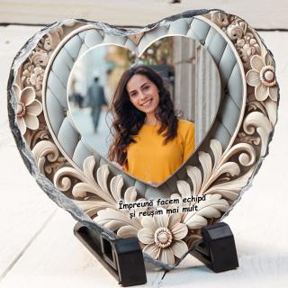 Tablou Ardezie Personalizat ,   Cadou pentru Colega cu Text si Poza