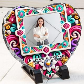 Tablou Ardezie Personalizat ,   Cadou pentru Fina cu Text si Poza