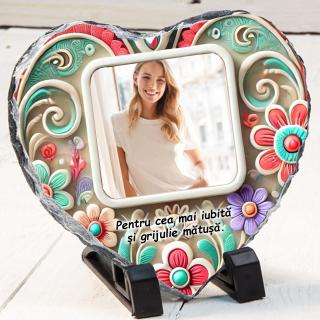 Tablou Ardezie Personalizat ,   Cadou pentru Matusa cu Text si Poza