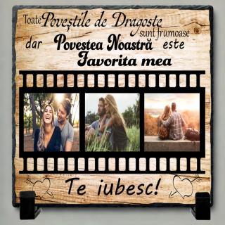 Tablou Ardezie Personalizat Cuplu ,   Cadou Romantic cu Poza si Mesaj  Povesti