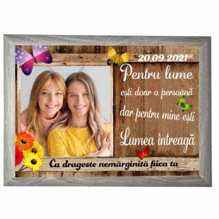 Tablou Sclipici Cadou Mama Personalizat cu Poza