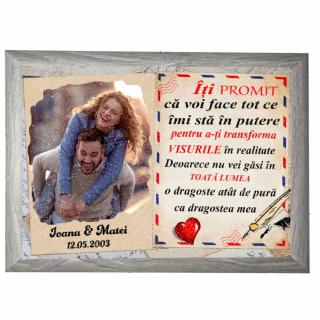 Tablou Sclipici Personalizat  Iubita Iubit