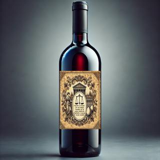 Vin Personalizat Avocat,   Cadou Special de Paste cu Text si Poza