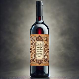 Vin Personalizat Columbofil ,   Cadou Special de Paste cu Text si Poza