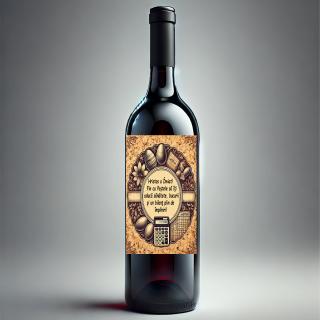Vin Personalizat Contabil ,   Cadou Special de Paste cu Text si Poza