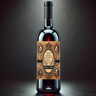 Vin Personalizat Jandarm ,   Cadou Special de Paste cu Text  Poza