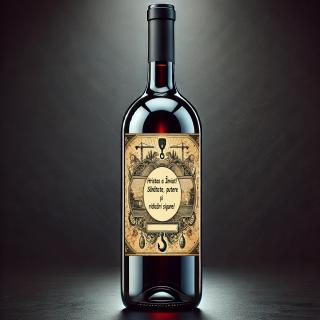 Vin Personalizat Macaragiu ,   Cadou Special de Paste cu Text  Poza