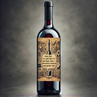 Vin Personalizat Profesori ,   Cadou Special de Paste cu Text si Poza