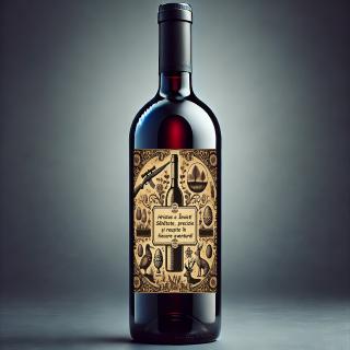 Vin Personalizat Vanator ,   Cadou Special de Paste cu Text si Poza