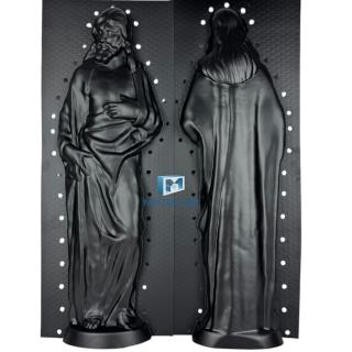 Matrita Domnul Iisus 70 cm H - set 2 bucati fata si spate