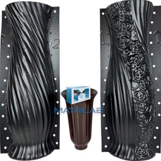 Matrita Vaza cu Trandafiri  61 cm H - set 3 bucati