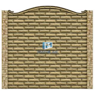 Set matrite gard panou complet cu 4 matrite de gard si 2 stalpi - CARAMIZI 1+2