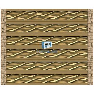 Set matrite gard panou complet cu 6 matrite de gard si 2 stalpi - DIAMANT 6