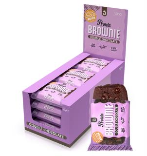 Protein Brownie - gustare energizanta cu proteine, umpluta cu ciocolata