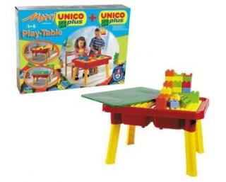 Set constructie Unico Plus Masuta cu 31 piese cu suport