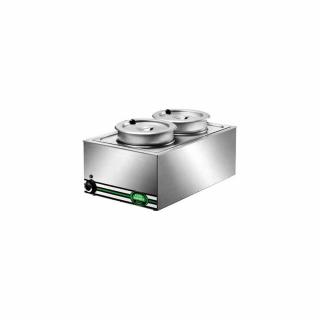 Bain Marie cu 2 recipiente x8 litri, +30   C +90   C, 570x370x280(h) mm, BM7720