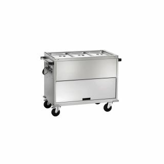 Bain Marie cu boiler dublu temperatura ajustabila, 3 x GN1 1 - 150(h) m, +30   C +90   C, 1300x680x1020(h) mm, CT1770TD