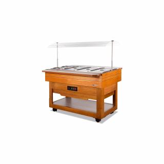 Bufet Cald Bain Marie 4 GN 1 1, 1,5 kW, 230V, BREAKFASTCALDA