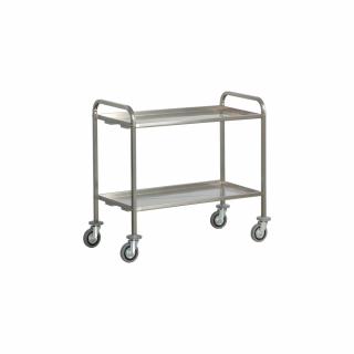 Carucior servire din otel inoxidabil cu 2 polite pentru transport greu, 920x670x980 mm, CA1392P