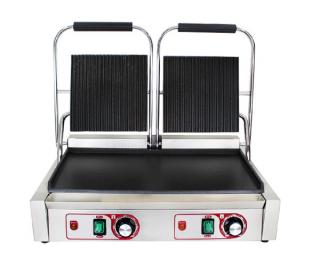 Contact grill panini dublu striat-neted, 230V, 3,6kW, BKG8