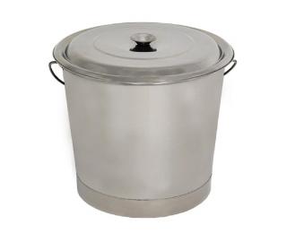 Galeata din inox cu capac si maner 24 litri BEE-20