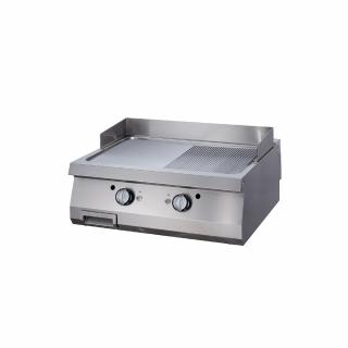 Gratar Fry-top pe gaz, cromat neted-striat de banc, 800x900x280 mm, 18 kW, linia 900