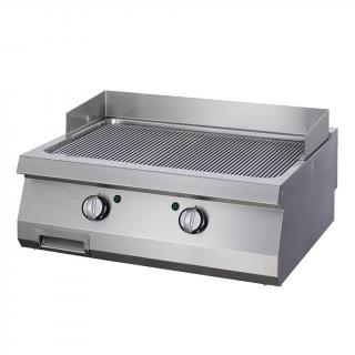 Gratar Fry top striat electric 2x 4,5 kW, 400V, cromat, de banc