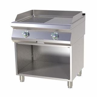 Grill Fry-top electric cromat mixt 560x770 mm cu suport, 9 kW, linia 700, FTHRC780E