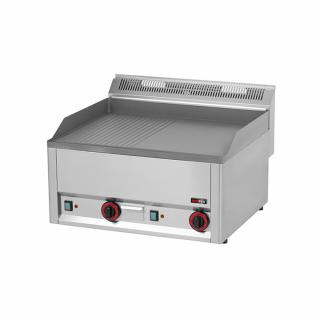 Grill Fry-top electric neted-striat 480x650 mm, linia 600, FTHR60EL