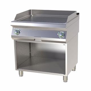 Grill Fry-top electric striat 560x770 mm cu suport, 9 kW, linia 700, FTR780E