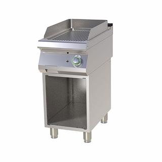 Grill Fry-top gaz cromat striat 560x370 mm cu suport, 7 kW, linia 700, FTRC740G