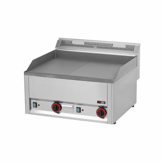 Grill Fry-top gaz neted-striat 480x650 mm, linia 600, FTHR60GL