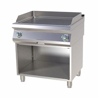 Grill Fry-top gaz striat 560?770 mm cu suport, 14 kW, linia 700, FTR780G