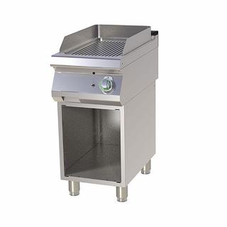 Grill Fry-top gaz striat 560x370 mm cu suport, 7 kW, linia 700, FTR740G