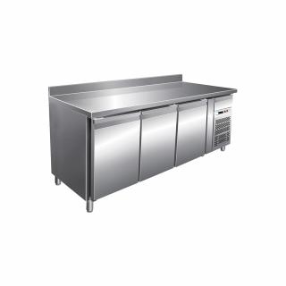 Masa congelare inox cu 3 usi si rebord, GN1 1, 417 litri, -18-22   C