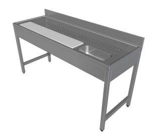 Masa din inox pentru preparare carne, lungime 1200 mm