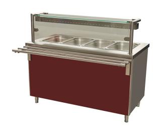 Modul cald bain marie cu dulap cald, 4 GN1 1