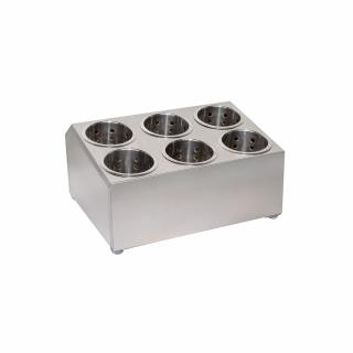 Suport de inox cu 6 cosuri pentru tacamuri BBK-6