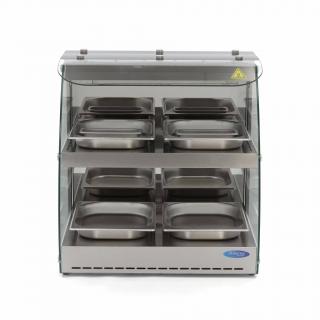 Vitrina calda deschisa 4xGN1 2, 2 rafturi, 230V, 0,56 kW