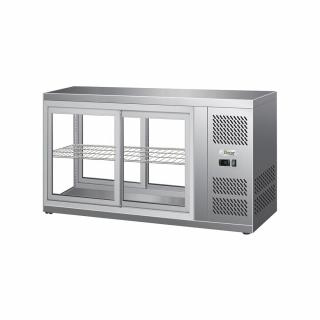 Vitrina frigorifica de banc cu geam de sticla, 190 litri, +2+8   C