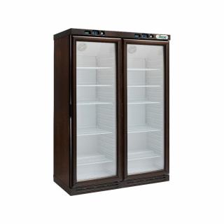Vitrina frigorifica vin, finisaj carbon, 310 + 310 litri, +2+8    C