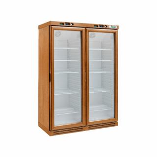 Vitrina frigorifica vin, finisaj nuc deschis, 310 + 310 litri, +2+8    C   -18 -22   C
