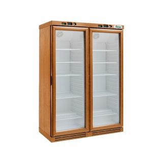 Vitrina frigorifica vin, finisaj nuc deschis, 310 + 310 litri, +2+8    C