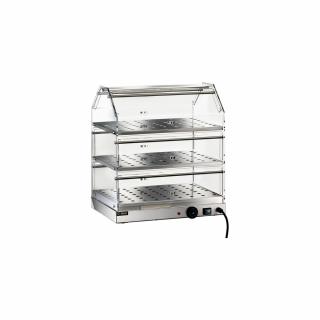 Vitrina patiserie calda cu 3 rafturi, +30   C +90   C, 850x350x540(h) mm, VBR4783