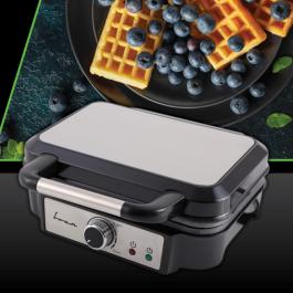 APARAT DE FACUT GOFRE FRAM FAG-M1000BKSS, 1000W, CAPACITATE: 2 GOFRE, PLACI FIXE CU INVELIS ANTIADERENT, TEMPERATURA AJUSTABILA, INDICATOR LUMINOS, DECORATIUNE INOX CAPAC, MANER SI PANEL